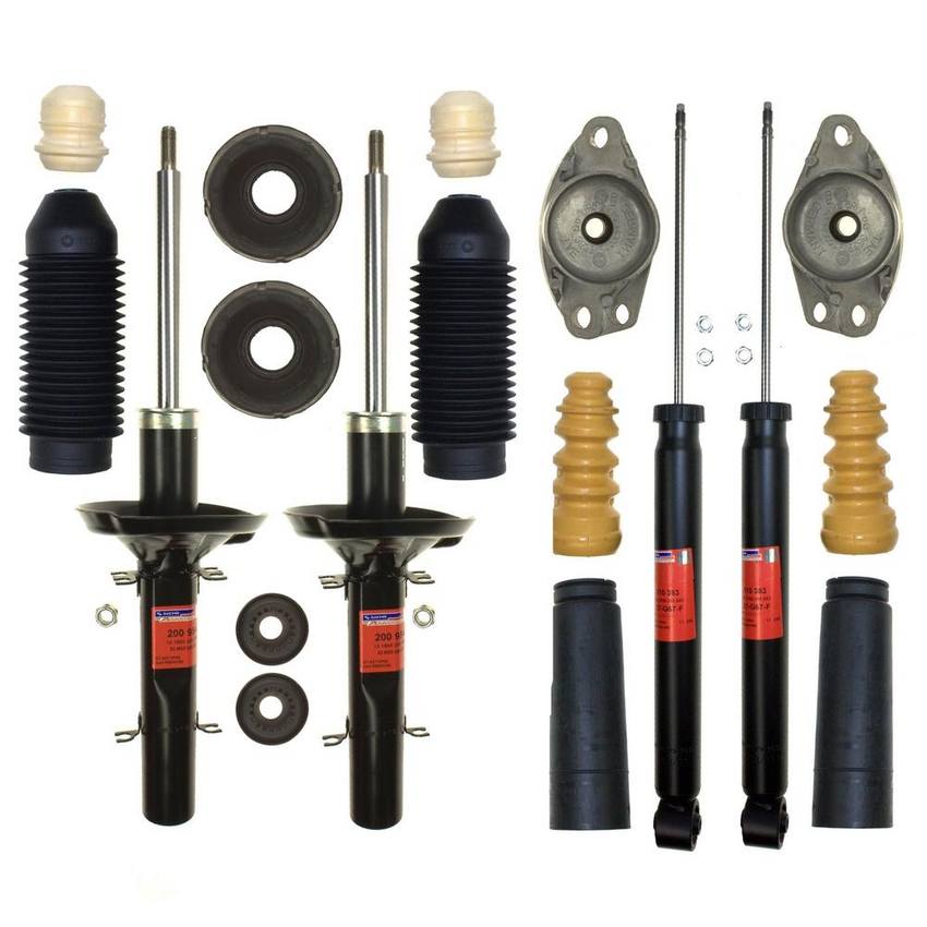 VW Suspension Strut and Shock Absorber Assembly Kit – Front and Rear 1J0513353D – Sachs 4026459KIT