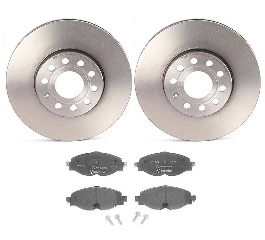 VW Brakes Kit – Brembo Pads and Rotors Front (288mm) (Ceramic) 5Q0698151D – Brembo 4026466KIT