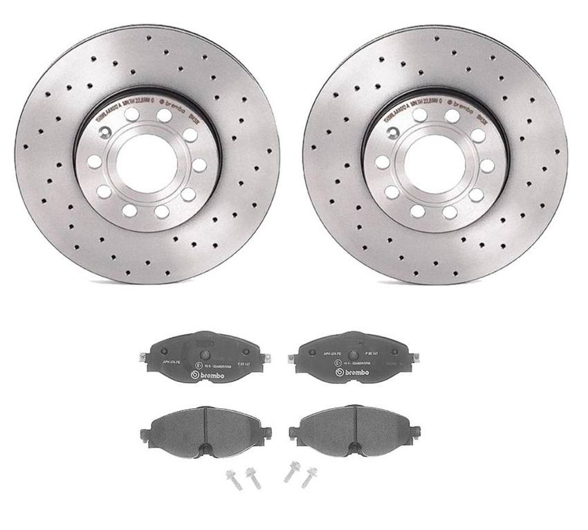 VW Brakes Kit – Brembo Pads and Rotors Front (288mm) (Ceramic) (Xtra) 5Q0698151D – Brembo 4026467KIT