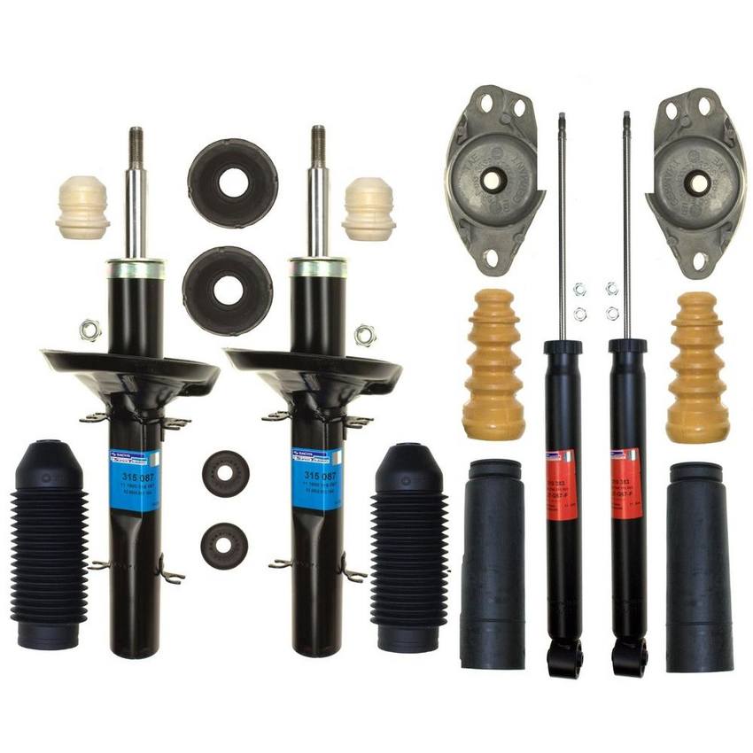 VW Suspension Strut and Shock Absorber Assembly Kit – Front and Rear 1J0513353D – Sachs 4026476KIT