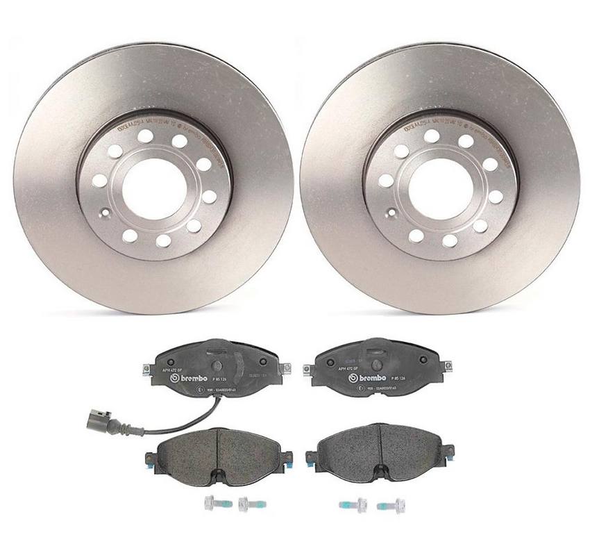 Audi VW Brakes Kit – Pads and Rotors Front (288mm) (Ceramic) 8V0698151G – Brembo 4026481KIT