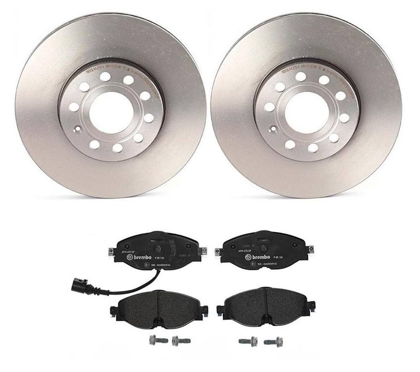 Audi VW Brakes Kit – Pads and Rotors Front (288mm) (Low-Met) 8V0698151G – Brembo 4026482KIT