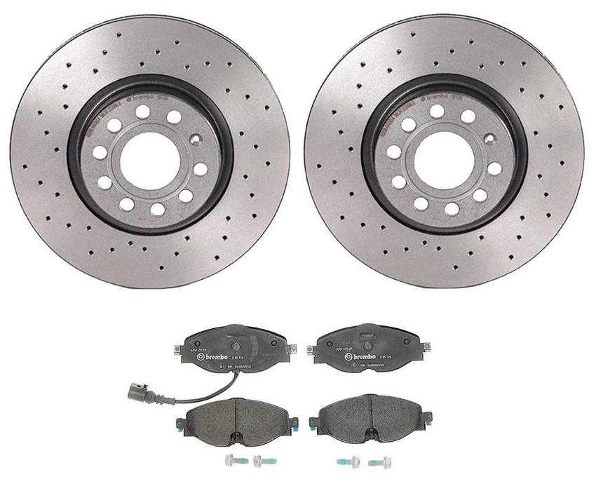 Audi Brake Kit – Pads and Rotors Front (312mm) (Ceramic) (Xtra) 8V0698151G – Brembo 4026487KIT