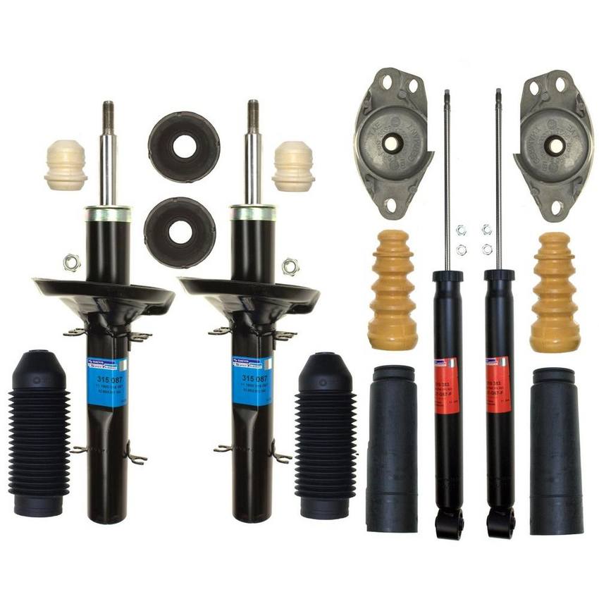 VW Suspension Strut and Shock Absorber Assembly Kit – Front and Rear 1J0513353D – Sachs 4026492KIT