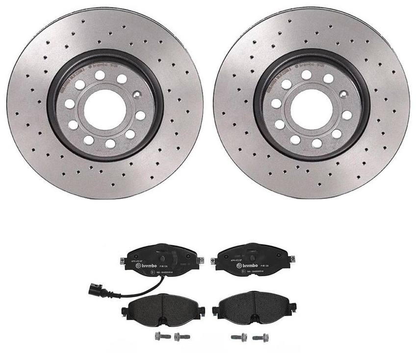 VW Brakes Kit – Brembo Pads and Rotors Front (312mm) (Low-Met) (Xtra) 8V0698151G – Brembo 4026493KIT