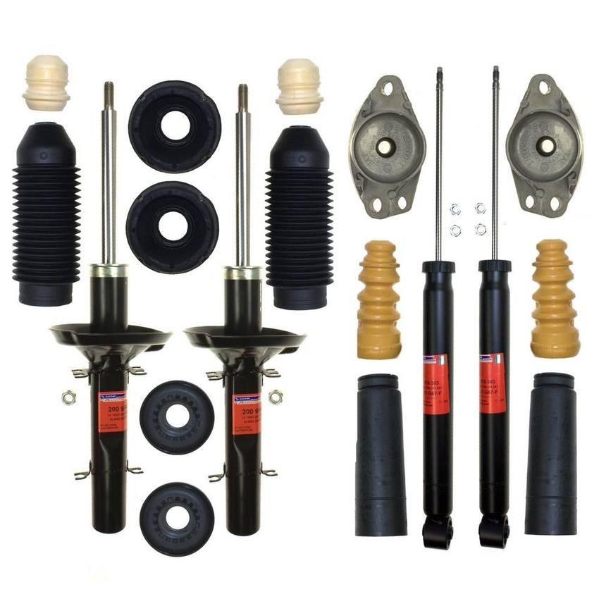 VW Suspension Strut and Shock Absorber Assembly Kit – Front and Rear 1J0513353D – Sachs 4026496KIT