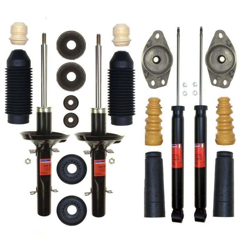 VW Suspension Strut and Shock Absorber Assembly Kit – Front and Rear 1J0513353D – Sachs 4026498KIT