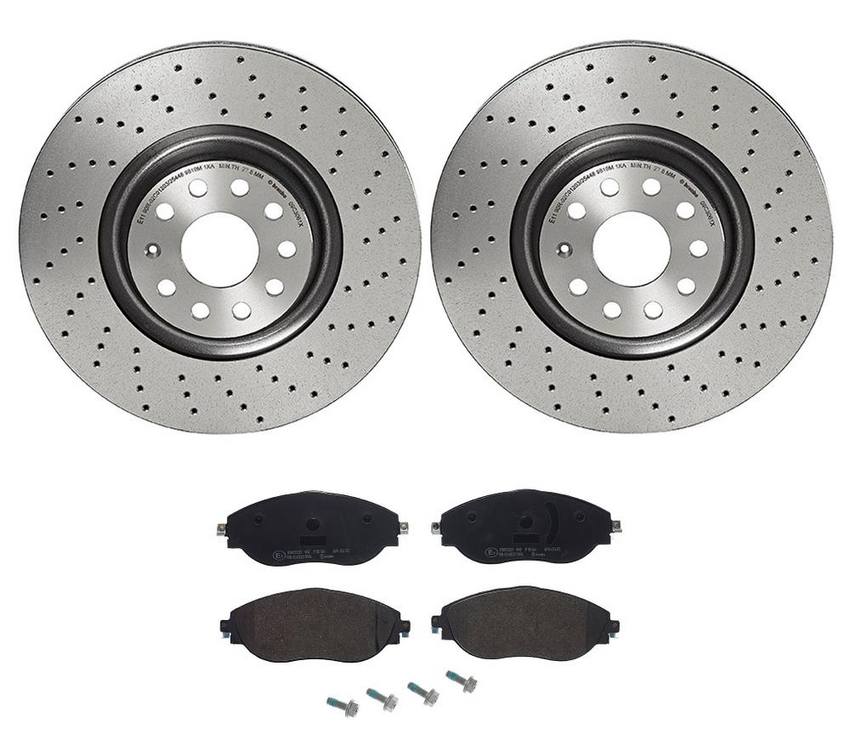 VW Brakes Kit – Brembo Pads and Rotors Front (340mm) (Low-Met) (Xtra) 8S0615301D – Brembo 4026502KIT