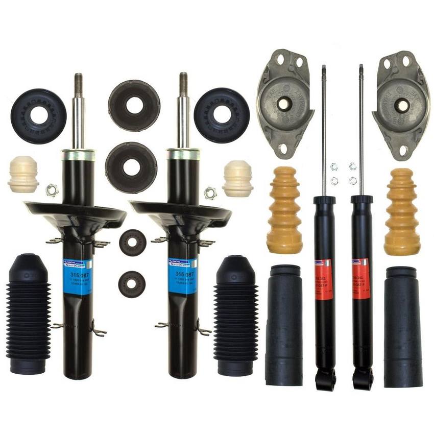 VW Suspension Strut and Shock Absorber Assembly Kit – Front and Rear 1J0513353D – Sachs 4026503KIT