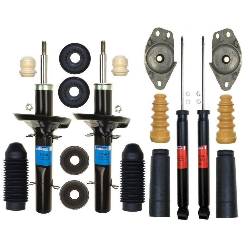 VW Suspension Strut and Shock Absorber Assembly Kit – Front and Rear 1J0513353D – Sachs 4026514KIT