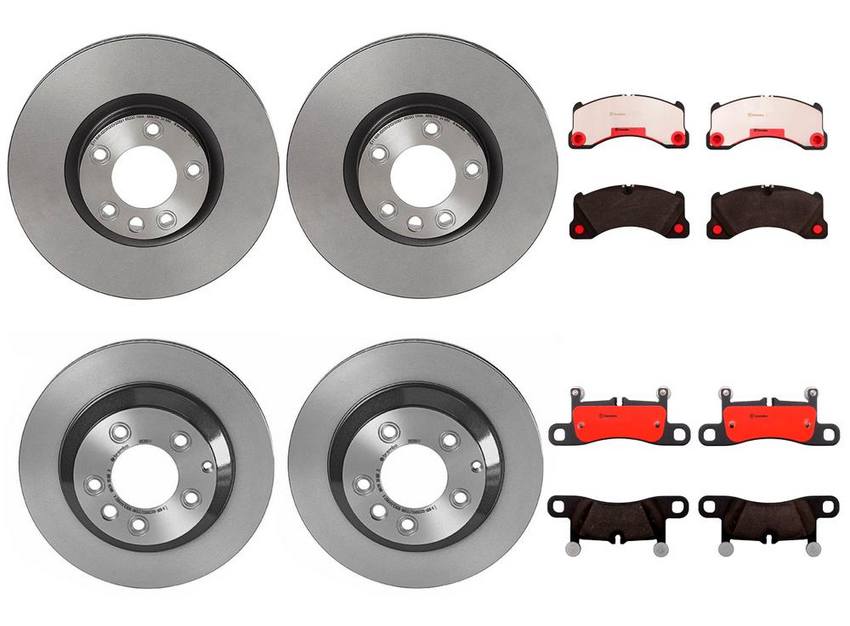 VW Brakes Kit – Pads & Rotors Front and Rear (360mm/330mm) (Ceramic) 7P6698451C – Brembo 4028927KIT