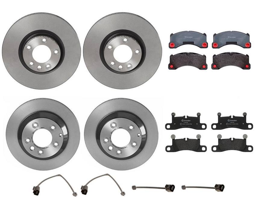 Porsche Brake Kits – Pads and Rotors Front and Rear (360mm/330mm) (Low-Met) 7P6698451C – Brembo 4028930KIT