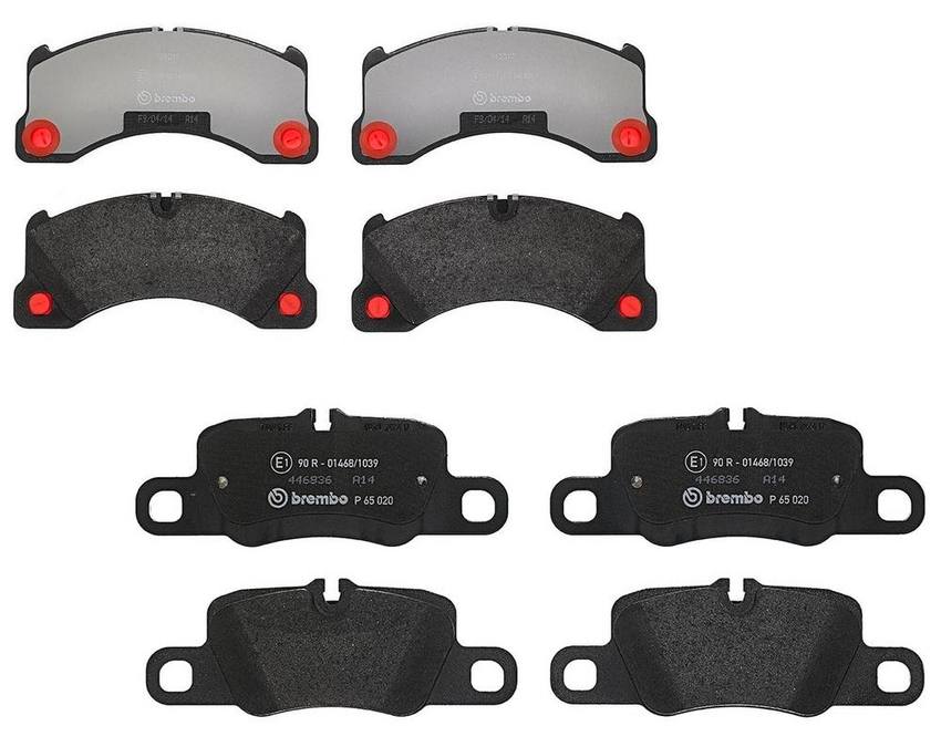 Porsche Disc Brakes Kit – Pads Front and Rear (Low-Met) 99135294803 – Brembo 4032032KIT