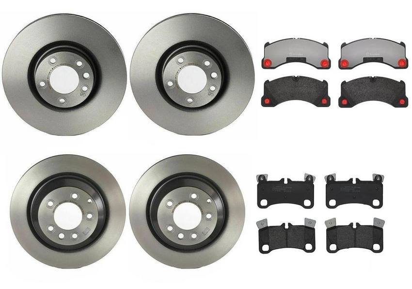 Porsche Brake Kits – Pads and Rotors Front and Rear (368mm/358mm) (Low-Met) 7L8615601E – Brembo 4032063KIT