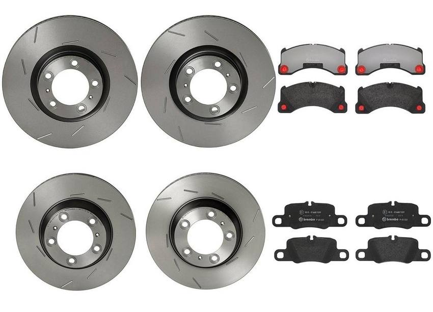 Porsche Brake Kits – Pads and Rotors Front and Rear (360mm/330mm) (Low-Met) 99135294803 – Brembo 4032073KIT