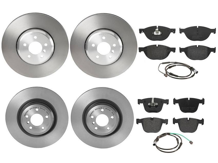 BMW Brake Kit – Brembo Pads & Rotors Front and Rear (374mm/370mm) (Low-Met) 34356791961 – Brembo 4038661KIT