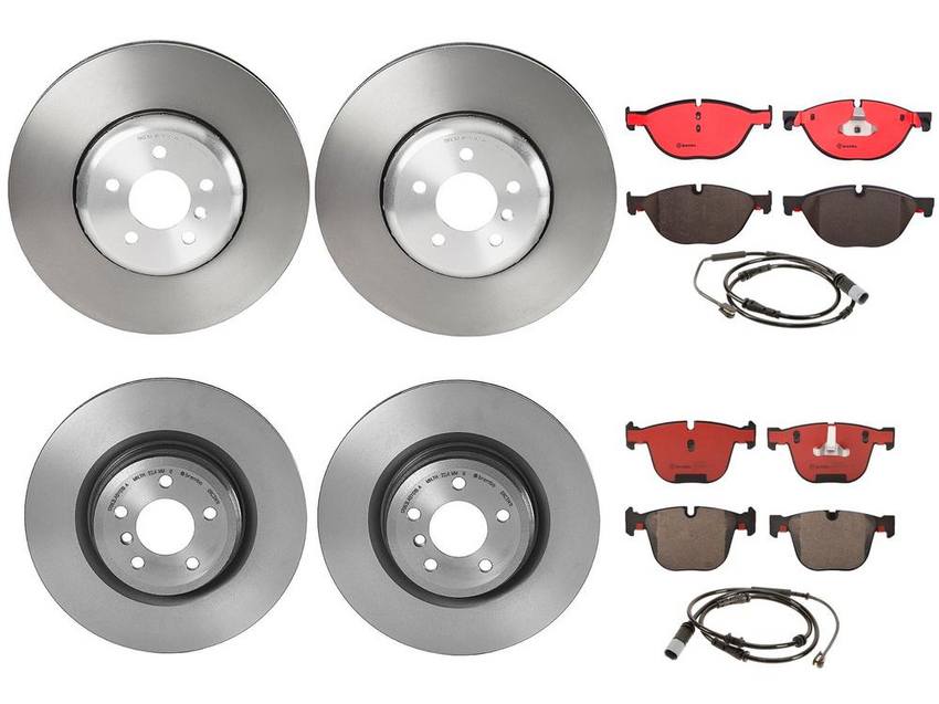 BMW Brake Kit – Brembo Pads & Rotors Front and Rear (374mm/370mm) (Ceramic) 34356791960 – Brembo 4038662KIT