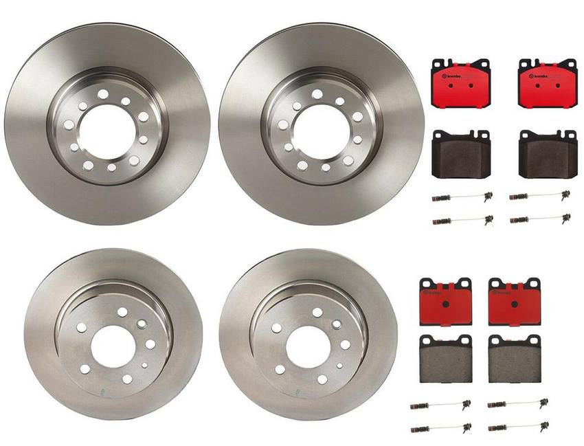 Mercedes Brakes Kit – Pads & Rotors Frond and Rear (300mm/279mm) (Ceramic) 126423001264 – Brembo 4038755KIT