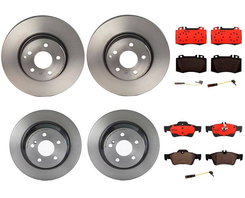 Mercedes Brakes Kit – Pads & Rotors Frond and Rear (312mm/300mm) (Ceramic) 211421091264 – Brembo 4055597KIT