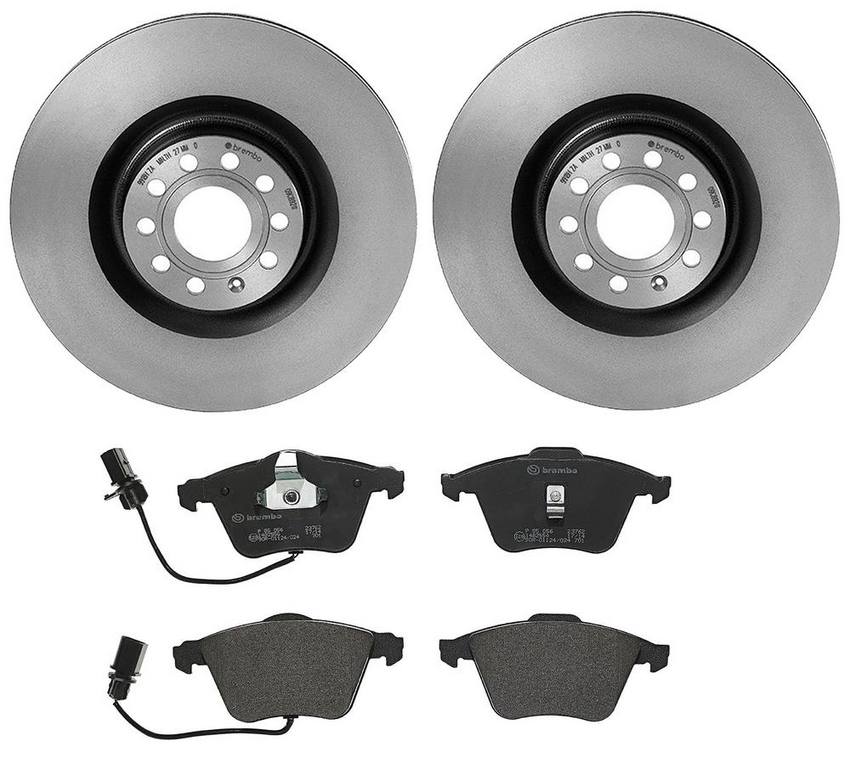 VW Brakes Kit – Brembo Pads and Rotors Front (345mm) (Low-Met) 8E0698151G – Brembo 4058690KIT