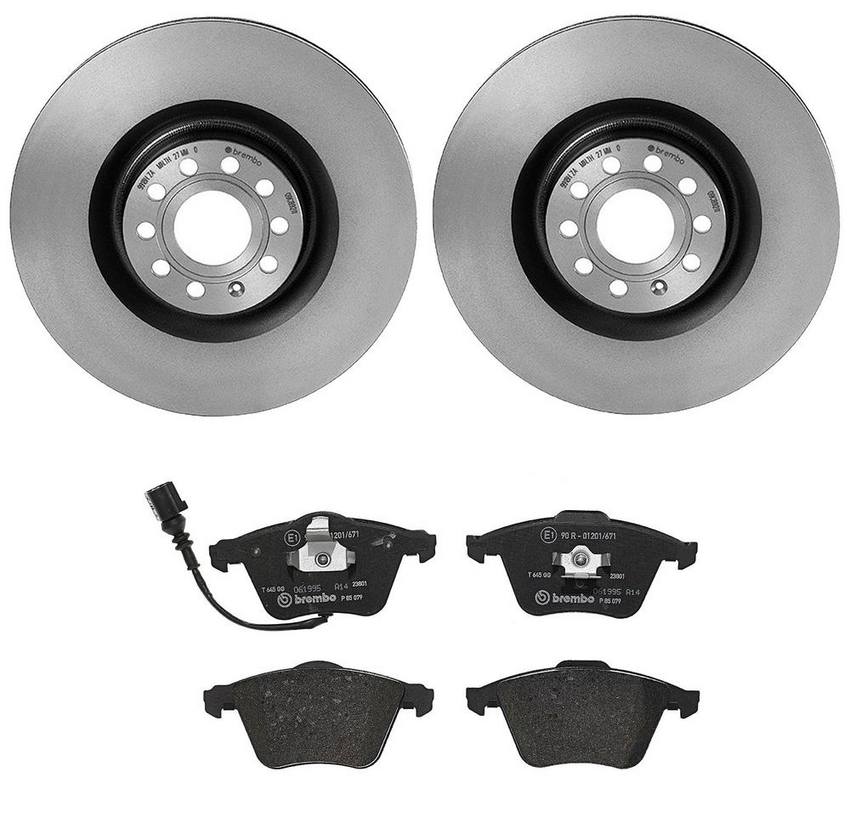 VW Brakes Kit – Brembo Pads and Rotors Front (345mm) (Low-Met) 8J0698151F – Brembo 4058693KIT