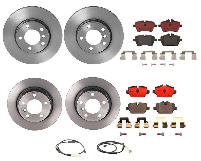 Mini Brakes Kit – Pads & Rotors Front and Rear (294mm/280mm) (Ceramic) 34359804834 – Brembo 4058703KIT