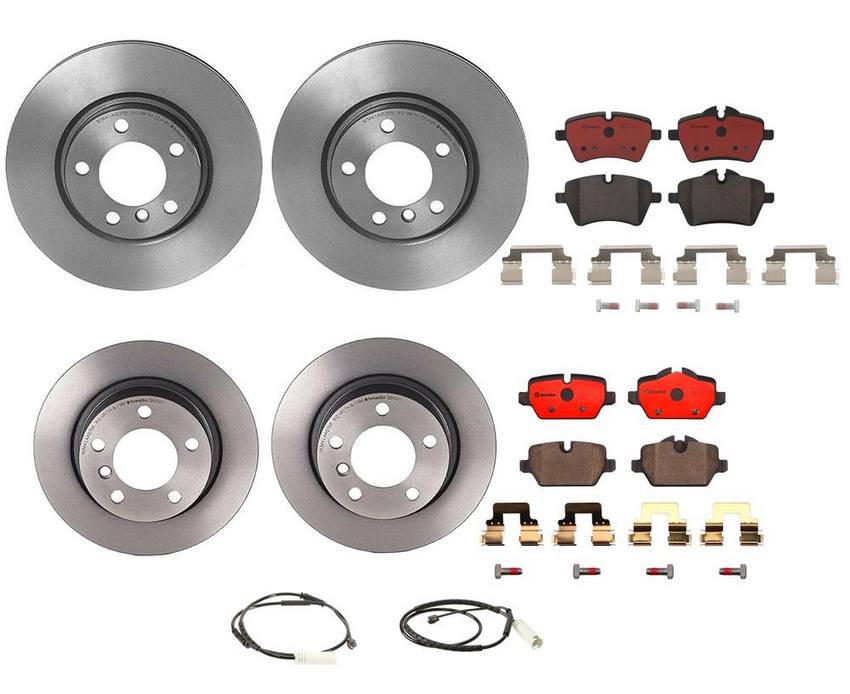 Mini Brakes Kit – Pads & Rotors Front and Rear (307mm/280mm) (Ceramic) 34359804834 – Brembo 4058704KIT