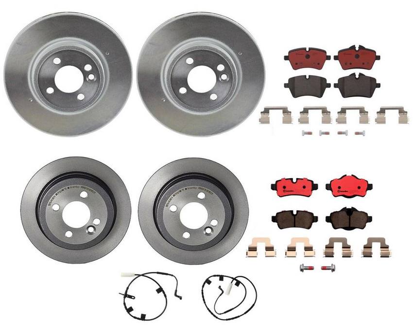 Mini Brakes Kit – Pads & Rotors Front and Rear (294mm/259mm) (Ceramic) 34356789330 – Brembo 4058721KIT