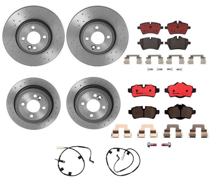 Mini Brakes Kit – Pads & Rotors Front and Rear (294mm/259mm) (Ceramic) (Xtra) 34216794059 – Brembo 4058724KIT