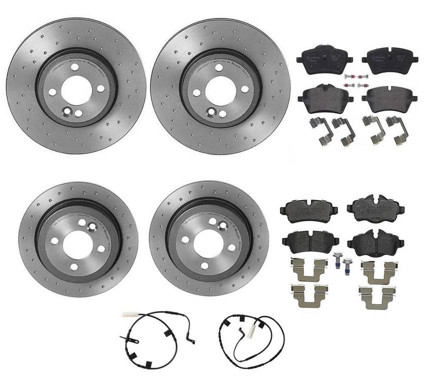 Mini Brakes Kit – Pads & Rotors Front and Rear (294mm/259mm) (Low-Met) (Xtra) 34216794059 – Brembo 4058726KIT