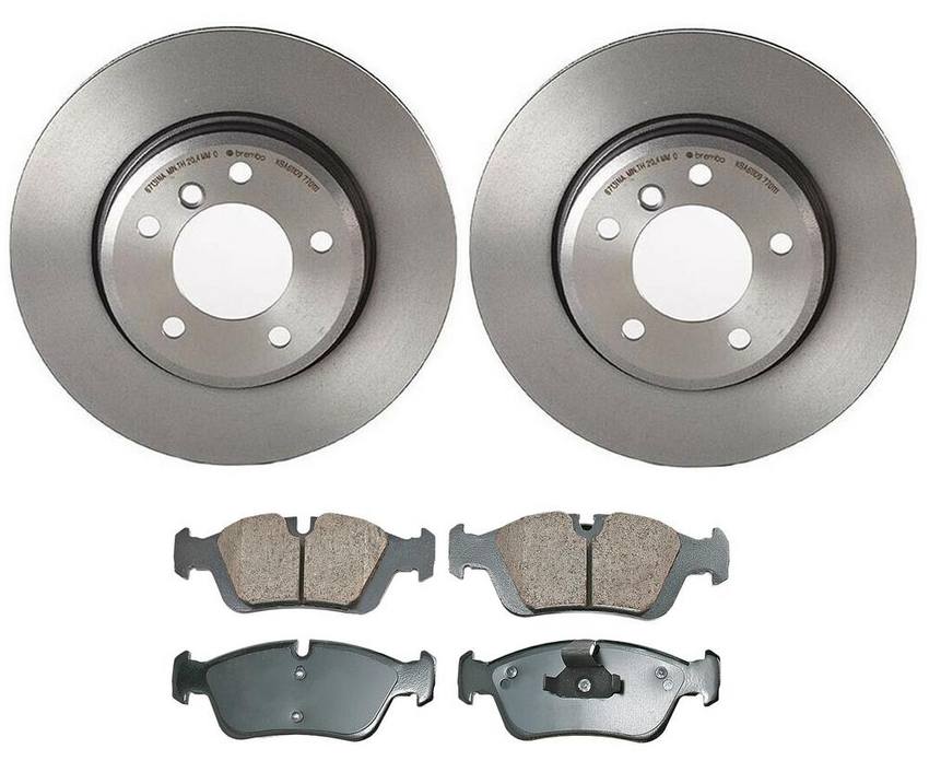 BMW Disc Brake Pad and Rotor Kit – Front (300mm) (Ceramic) (EURO) 34116864058 – Akebono Euro Ultra-Premium 4096861KIT