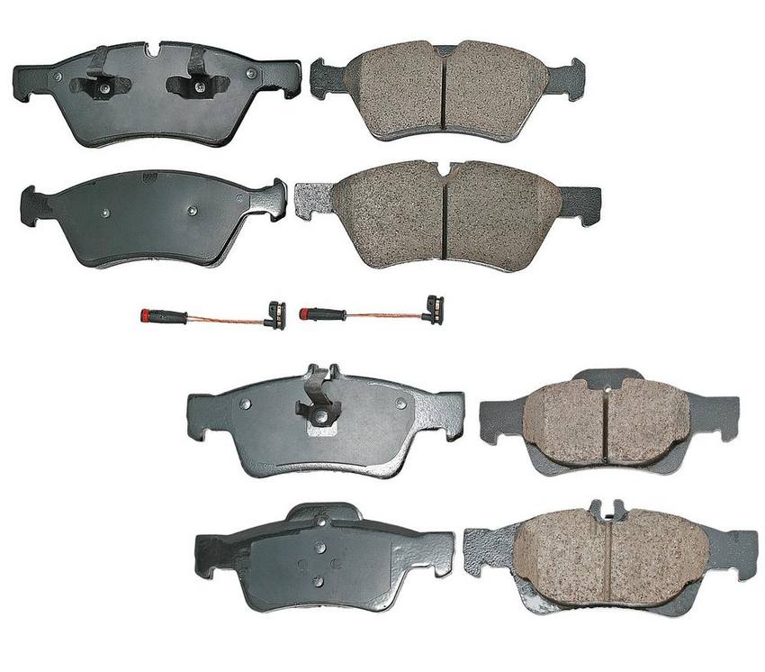 Mercedes Disc Brake Pad Set Kit – Front and Rear (Ceramic) (EURO) 164420262064 – Akebono Euro Ultra-Premium 4096937KIT