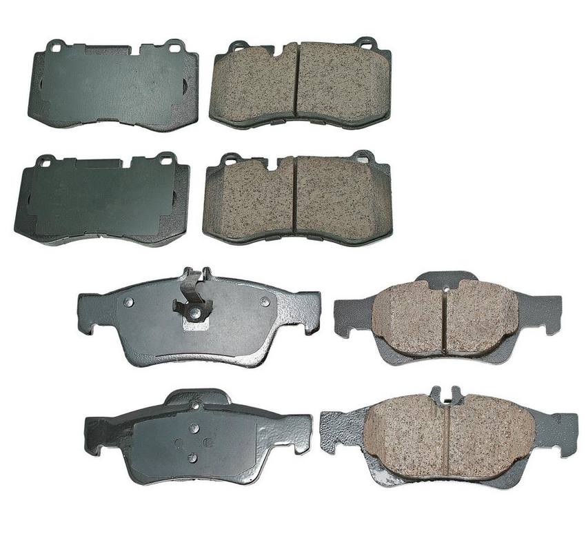 Mercedes Disc Brake Pad Set Kit – Front and Rear (Ceramic) (EURO) 006420012064 – Akebono Euro Ultra-Premium 4096943KIT