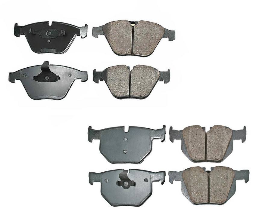 BMW Disc Brake Pad Set Kit – Front and Rear (Ceramic) (EURO) 34216784135 – Akebono Euro Ultra-Premium 4096995KIT