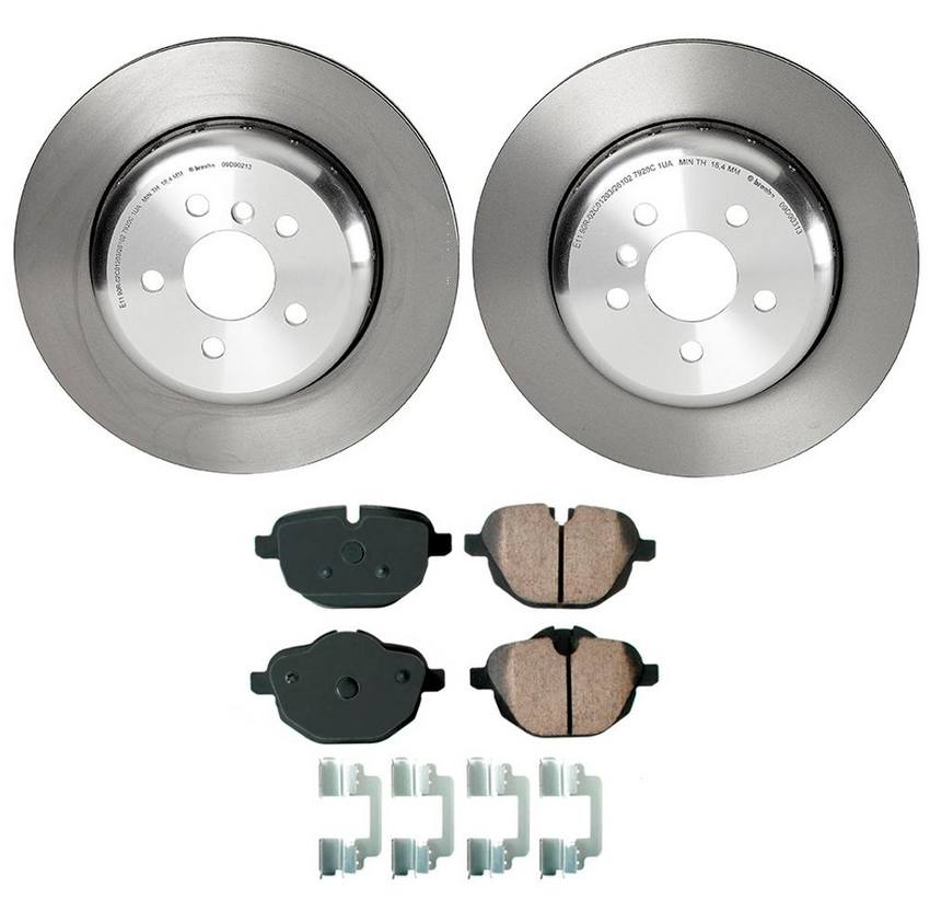 BMW Disc Brake Pad and Rotor Kit – Rear (330mm) (Ceramic) (EURO) 34216885452 – Akebono Euro Ultra-Premium 4109151KIT