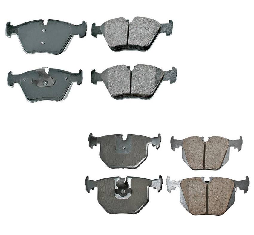 BMW Disc Brake Pad Set Kit – Front and Rear (Ceramic) (EURO) 34216761250 – Akebono Euro Ultra-Premium 4109155KIT