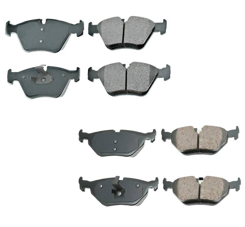 BMW Disc Brake Pad Set Kit – Front and Rear (Ceramic) (EURO) 34216778168 – Akebono Euro Ultra-Premium 4109157KIT