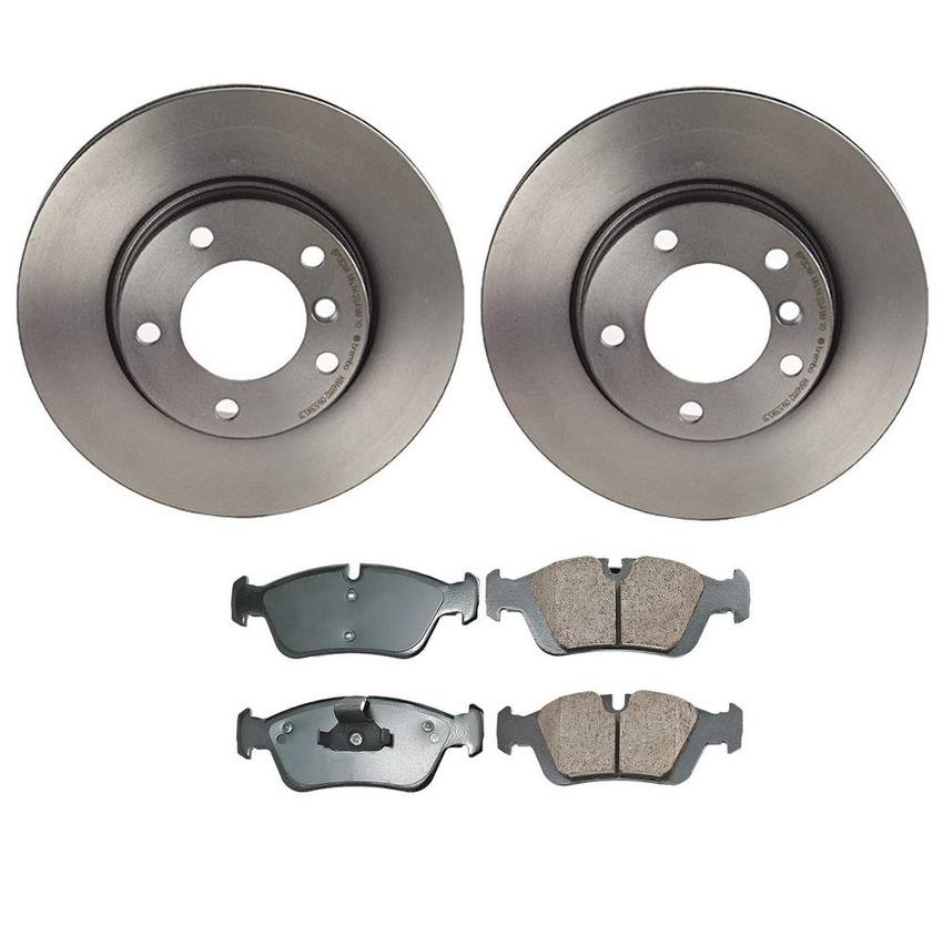 BMW Disc Brake Pad and Rotor Kit – Front (286mm) (Ceramic) (EURO) 34116864060 – Akebono Euro Ultra-Premium 4114913KIT