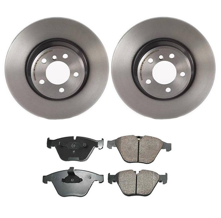 BMW Disc Brake Pad and Rotor Kit – Front (348mm) (Ceramic) (EURO) 34116864057 – Akebono Euro Ultra-Premium 4115170KIT