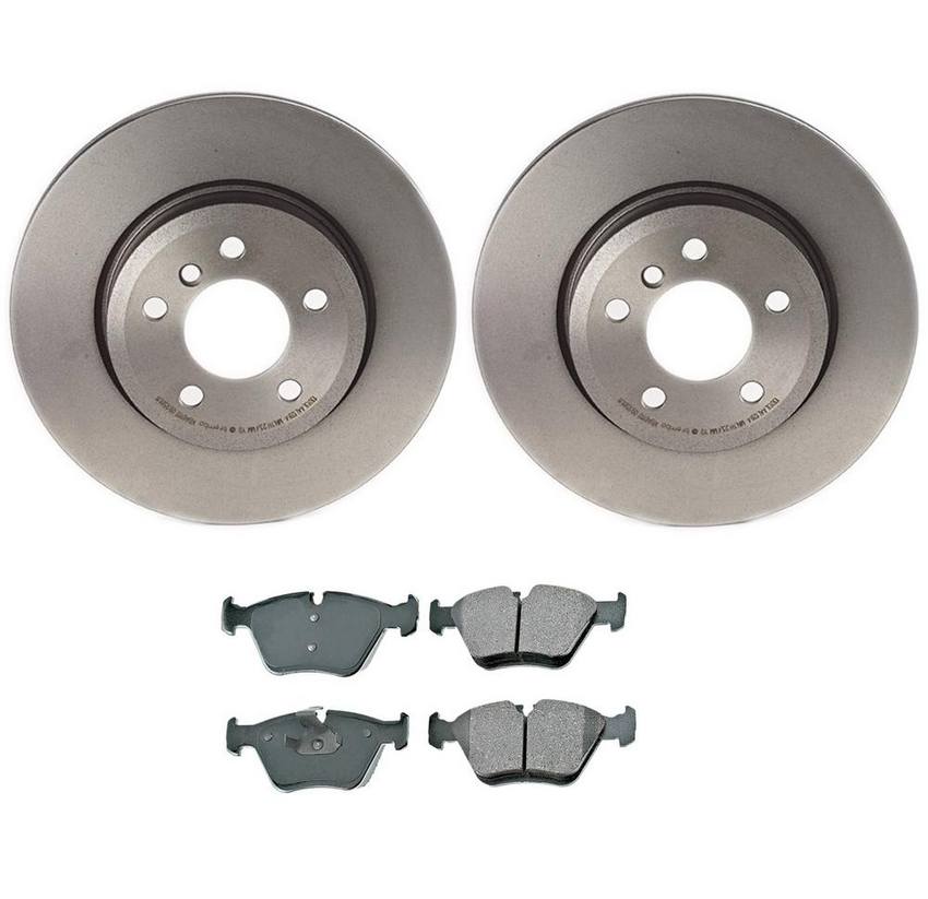 BMW Disc Brake Pad and Rotor Kit – Front (325mm) (Ceramic) (EURO) 34216761248 – Akebono Euro Ultra-Premium 4115184KIT