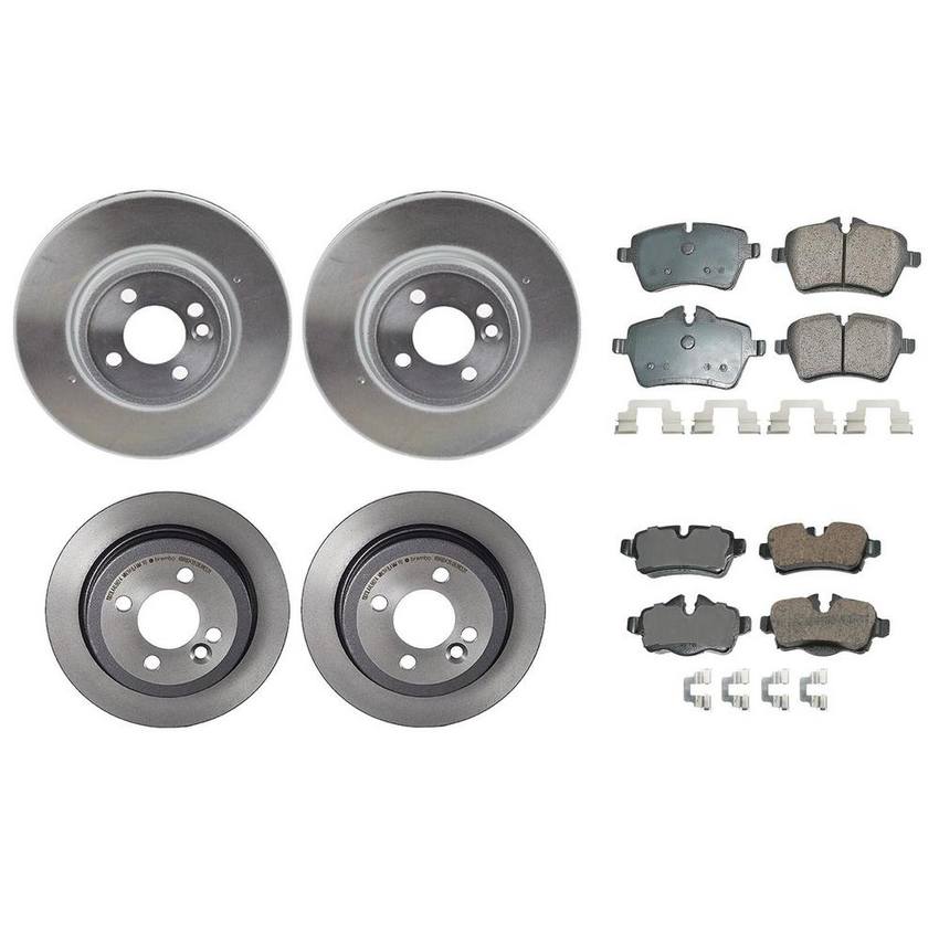 Mini Disc Brake Pad and Rotor Kit – Front and Rear (294mm/259mm) (Ceramic) (EURO) 34216794059 – Akebono Euro Ultra-Premium 4115194KIT