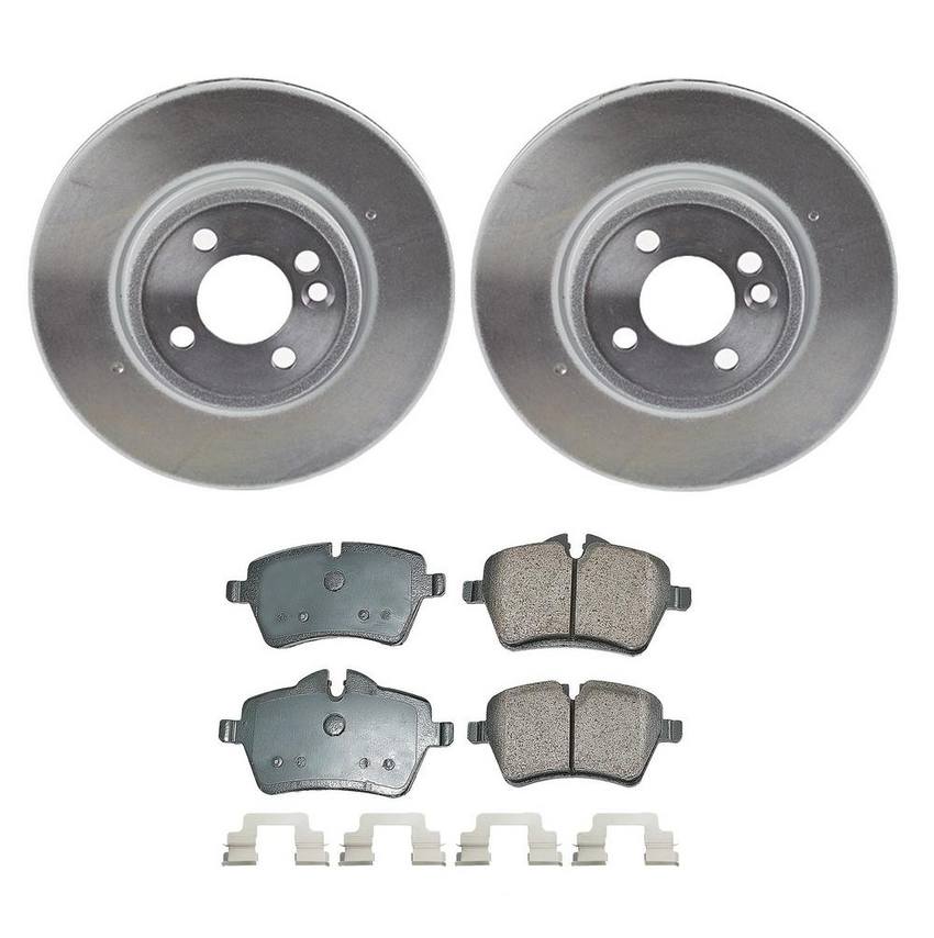 Mini Disc Brake Pad and Rotor Kit – Front (294mm) (Ceramic) (EURO) 34119808705 – Akebono Euro Ultra-Premium 4115196KIT