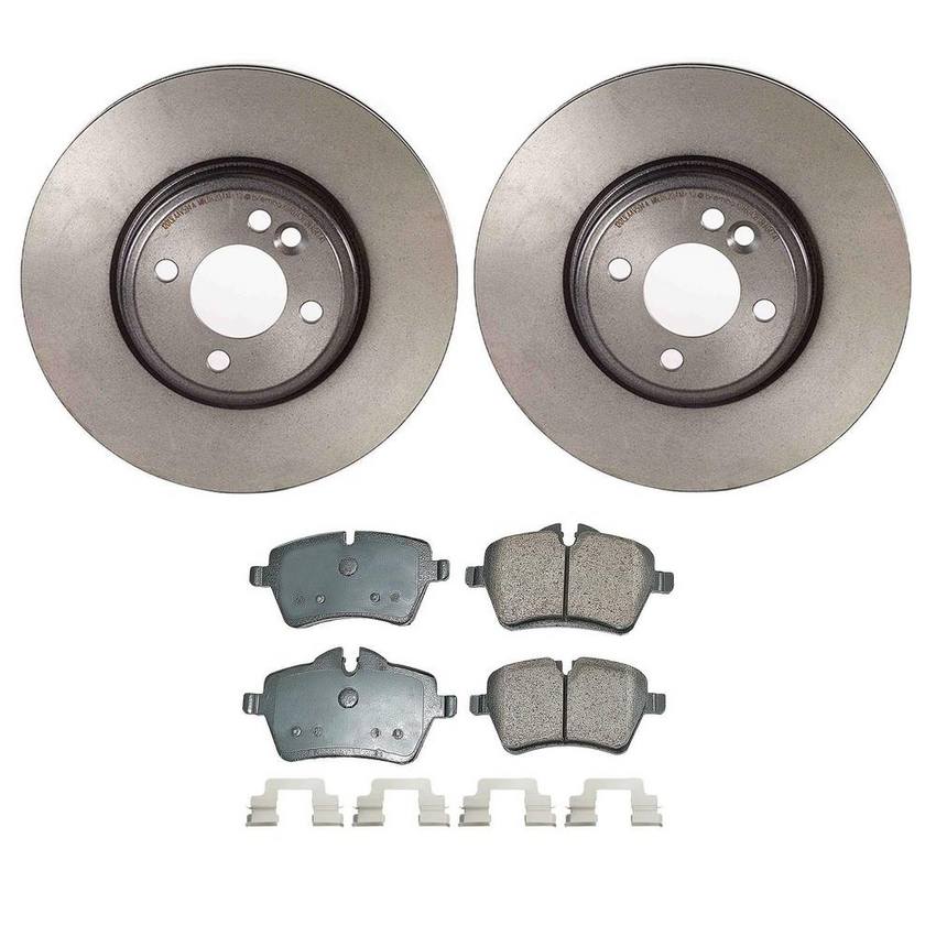 Mini Disc Brake Pad and Rotor Kit – Front (294mm) (Ceramic) (EURO) 34119808705 – Akebono Euro Ultra-Premium 4115197KIT