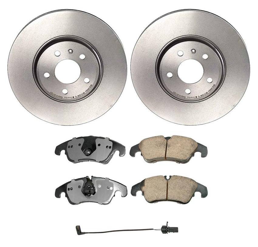 Audi Disc Brake Pad and Rotor Kit – Front (320mm) (Ceramic) (EURO) 8K0698151K – Akebono Euro Ultra-Premium 4115225KIT