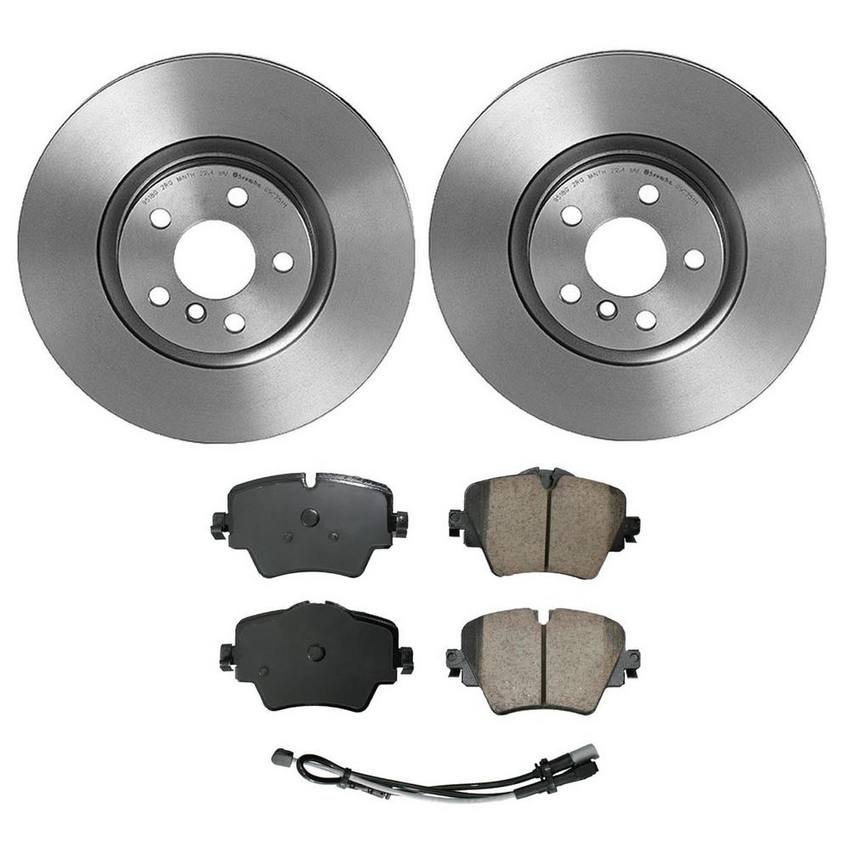 BMW Mini Disc Brake Pad and Rotor Kit – Front (330mm) (Ceramic) (EURO) 34116865713 – Akebono Euro Ultra-Premium 4115243KIT