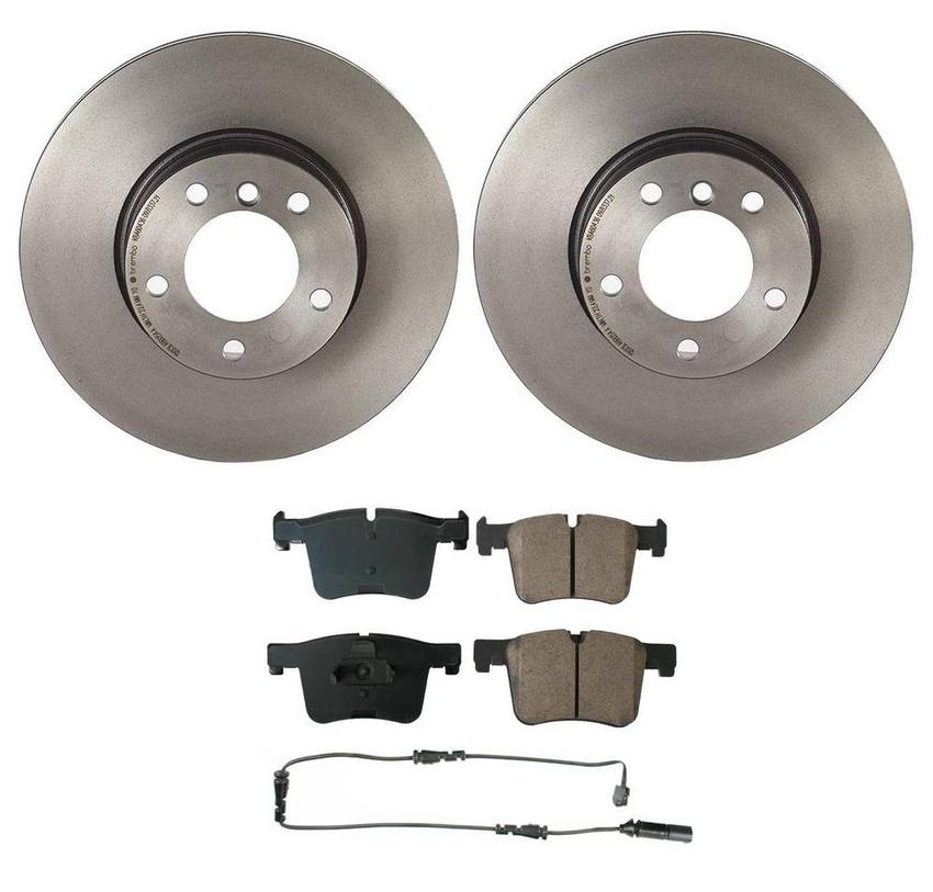 BMW Disc Brake Pad and Rotor Kit – Front (312mm) (Ceramic) (EURO) 34116855006 – Akebono Euro Ultra-Premium 4116044KIT