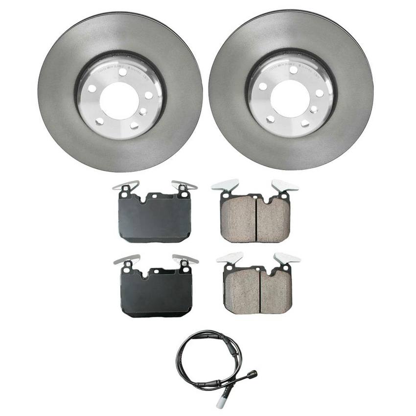 BMW Disc Brake Pad and Rotor Kit – Front (340mm) (Ceramic) (EURO) 34116878882 – Akebono Euro Ultra-Premium 4116099KIT