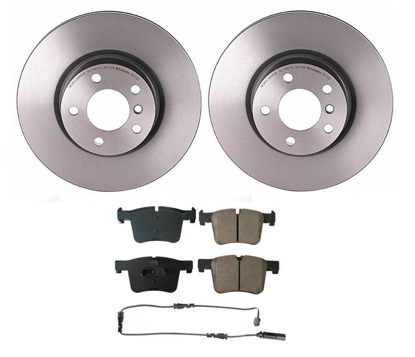 BMW Disc Brake Pad and Rotor Kit – Front (328mm) (Ceramic) (EURO) 34106879122 – Akebono Euro Ultra-Premium 4116103KIT