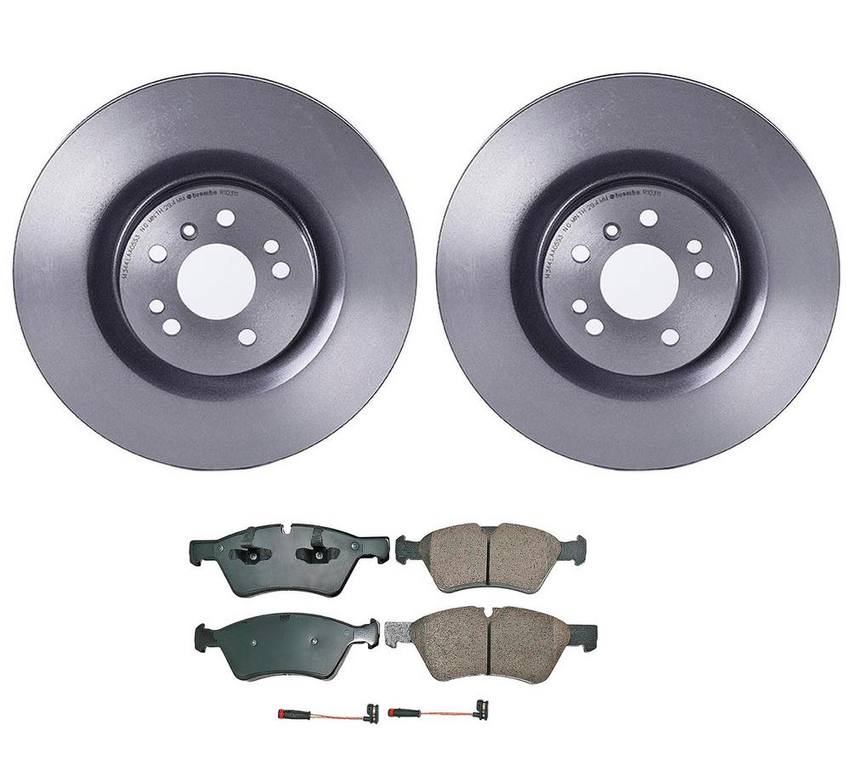 Mercedes Disc Brake Pad and Rotor Kit – Front (350mm) (Ceramic) (EURO) 164420262064 – Akebono Euro Ultra-Premium 4116145KIT