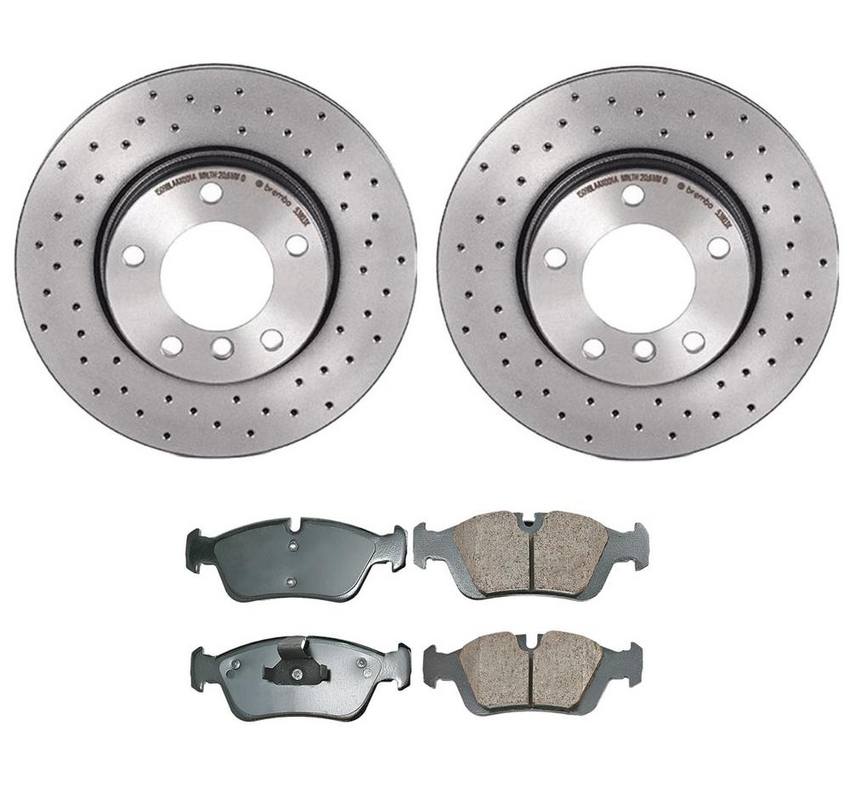 BMW Disc Brake Pad and Rotor Kit – Front (286mm) (Xtra) (Ceramic) (EURO) 34116864060 – Akebono Euro Ultra-Premium 4116505KIT